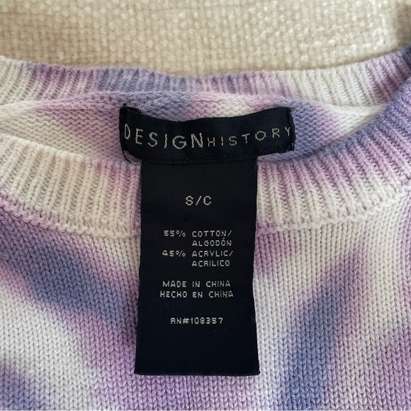 Design History woman tie dye purple white sweater size s - Picture 9 of 13